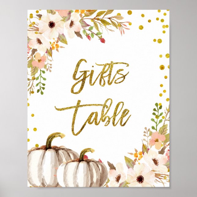 Guld-pumkin Gifts Bord Sign Poster (Framsidan)