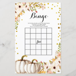 Guld pumkin Watercolor Bingo Game
