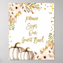 Guld-pumpa Skriv under vår gäst Bok. Poster