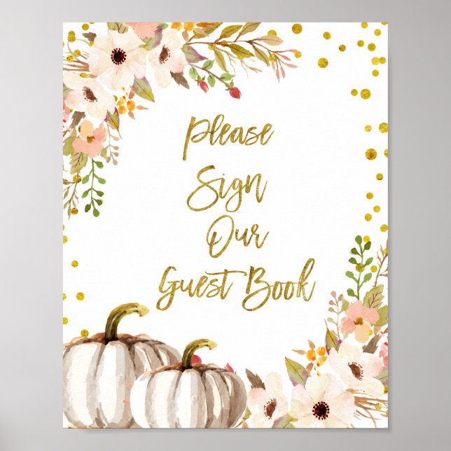 Guld-pumpa Skriv under vår gäst Bok. Poster (Framsidan)