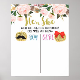 Guld Pumpkin-röststyrelsen Poster