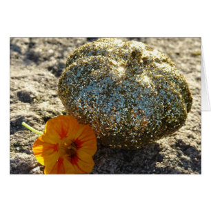 Guld Pumpkin Thanksgiving Hälsningskort