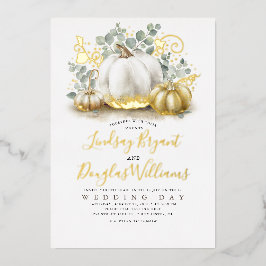 Guld Pumpkins and Eucalyptus Greenery Fall Wedding