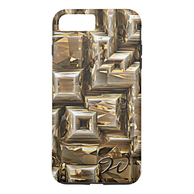 Guld Pyramids 1 Case-Mate iPhone Skal (Baksida)