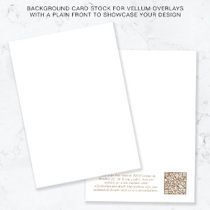 Guld QR-kod - vit bakgrund för Vellum Overlay Inbjudningar