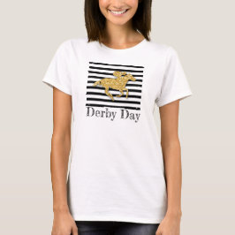 Guld Racehorse Derby Day T-Shirt