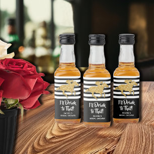 Guld Racehorse Möhippa Mini Spritflaskor Etikett