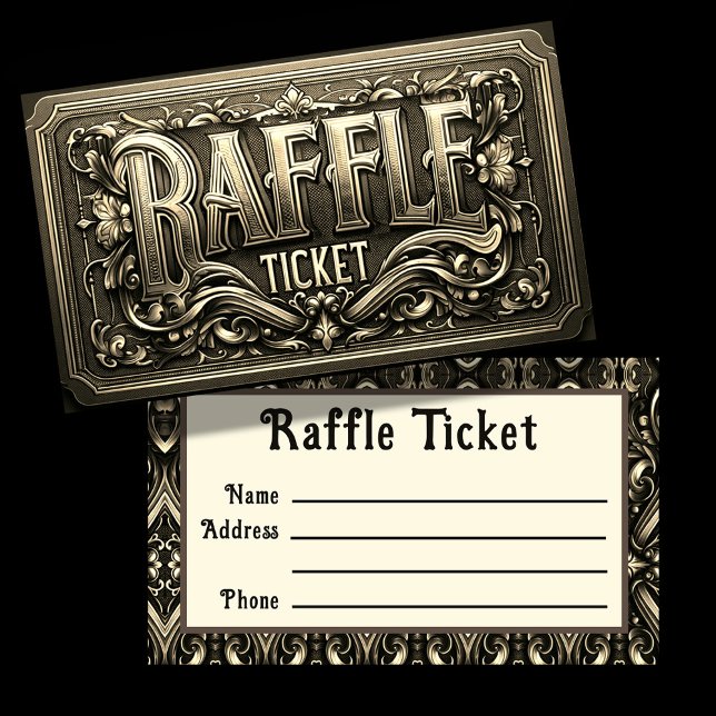 Guld Raffle Biljett (Skapare uppladdad)