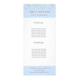 Guld Rain droppar Faux Foil-Trendiget Prist Reklamkort