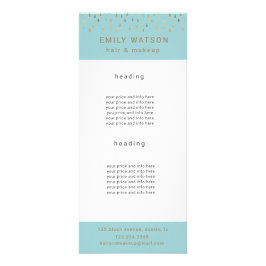 Guld Rain droppar Faux Foil-Trendiget Prist Reklamkort