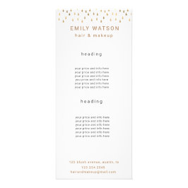 Guld Rain droppar Faux Foil-Trendiget Prist Reklamkort