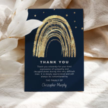 Guld Rainbow & Stars Sympathy Funeral