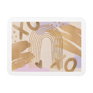 Guld Rainbow XOXO Magnet