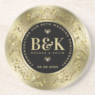Guld Ram 50:e Bröllop-årsdagen Underlägg
