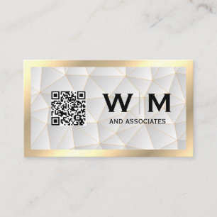 Guld Ram Geometrisk qr-streckkod Visitkort