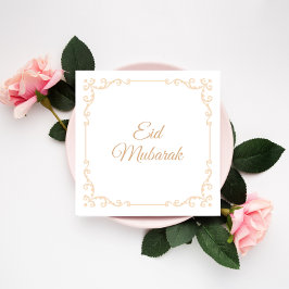 Guld Ram Lycklig Eid Mubarak Elegant Celebrate Julkort
