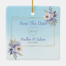 Guld Ram och Bouquet Julgransprydnad Keramik