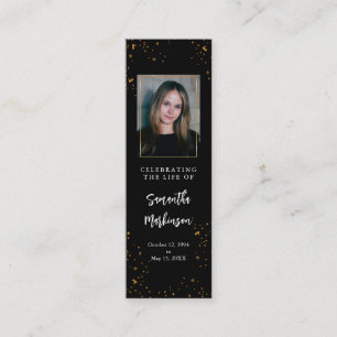 Guld Ram Simple Modern Speckled Bookmark Mini Visitkort