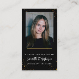 Guld Ram Simple Modern Speckled Prayer Card Visitkort