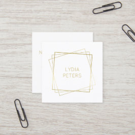 Guld- ramar fyrkantigt visitkort