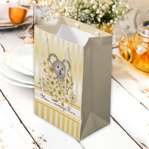 Guld Rand Cute Koala Baby Shower/Barns födelsedag