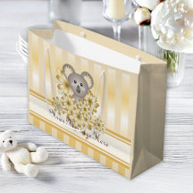 Guld Rand Cute Koala Barns födelsedag / Babyskor