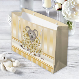 Guld Rand Cute Koala Barns födelsedag / Babyskor