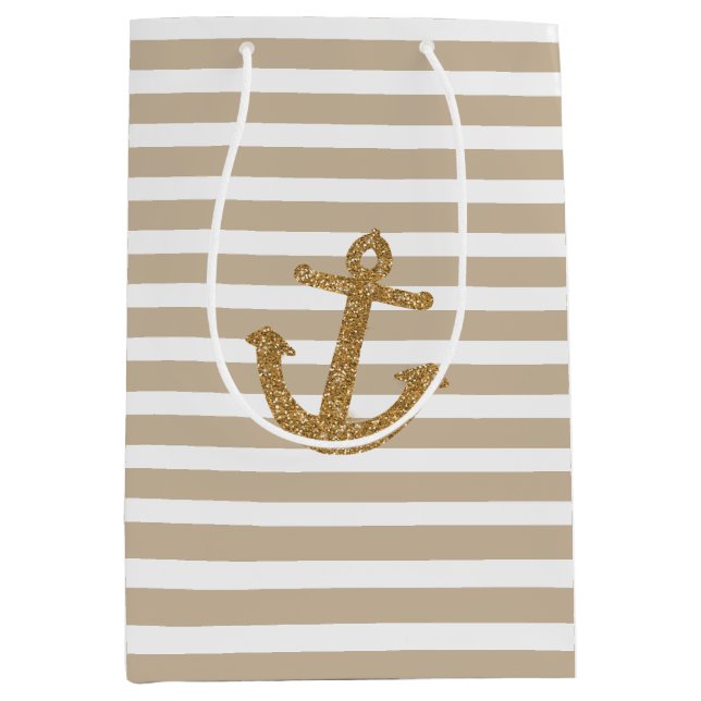 Guld Rand Faux Glitter Anchor (Framsidan)
