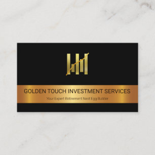 Guld Rand Lagrar Graph Investment Financial Visitkort