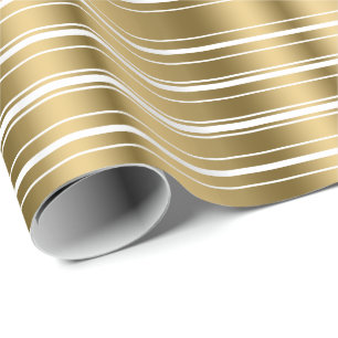 Guld Rand Mönster Anpassningsbar Vit bakgrund Presentpapper