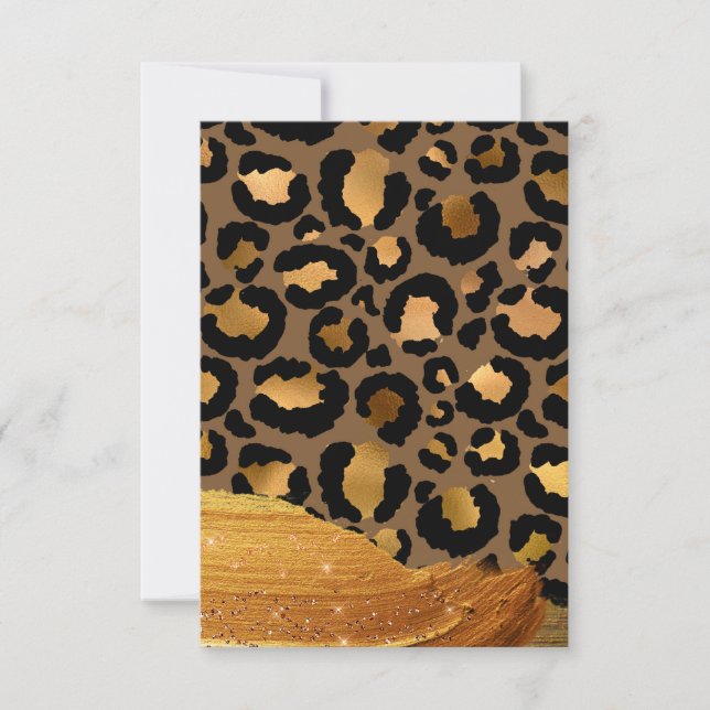 Guld Rand på Metall Glamor Cheetah Skin (Framsida)