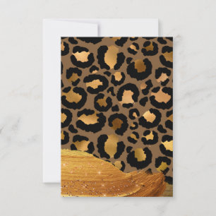 Guld Rand på Metall Glamor Cheetah Skin