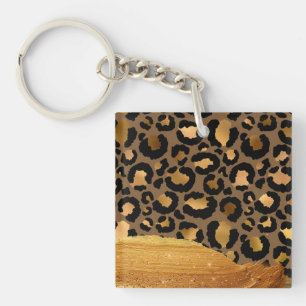 Guld Rand på Metall Glamor Cheetah Skin