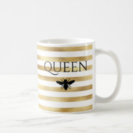 Guld Rand Queen Bee Personlig Kaffemugg