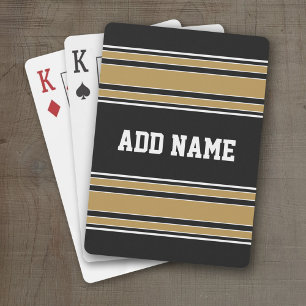 Guld Rand Sports Jersey Namn - CAN EDIT FÄRG Casinokort