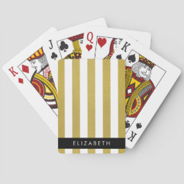 Guld Rand, stripe Mönster, Linjer, ert namn Casinokort