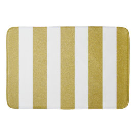Guld Rand, Vita Rand,, Stripe Mönster Badrumsmatta