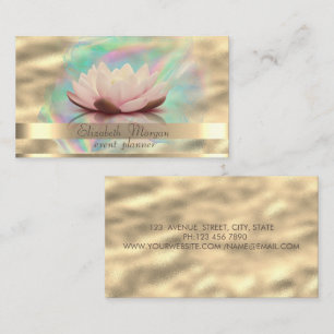 Guld Ränder Ombre Holografisk Bläck Lotus Guld Visitkort