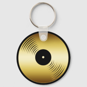 GULD RECORD ALBUM NYCKELRING