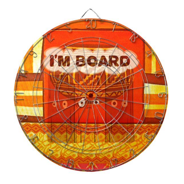 Guld Red African Traditional Färg Print Darttavla (Framsidan)