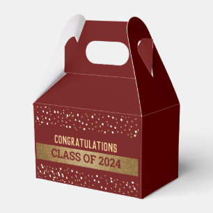 Guld Red burgundy Student klass 2024 Presentaskar