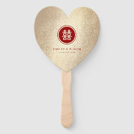 Guld Red Circle Dubbla Happity China Bröllop