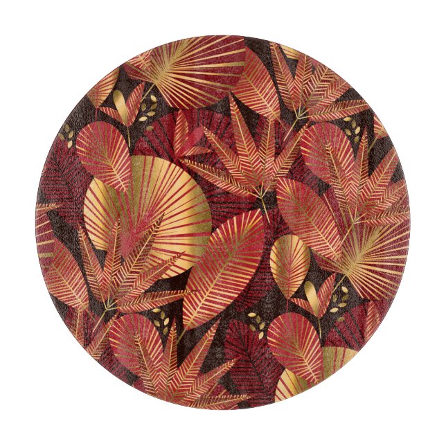 Guld Red, Geometric Tropical Mönster. (Framsidan)