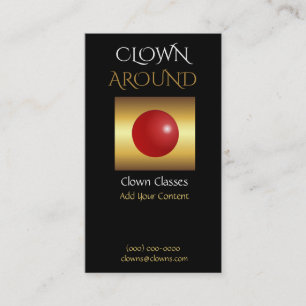 Guld Red Nose Comedy Logotyp Visitkort