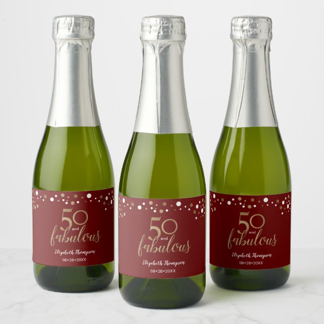 Guld Red Personlig 50 och Fabulous Sparkling WiFi (Flaskor)