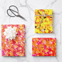 Guld Red Splattered Paint