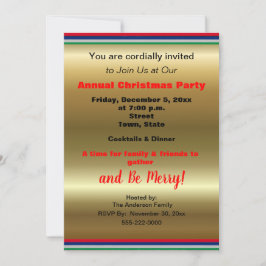 Guld Red Stripe jul Party Meddelande