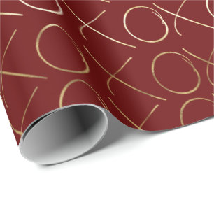 Guld Red XOXO Presentpapper