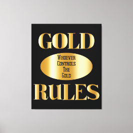 Guld Regler Golden Rule Wall Art Canvastryck