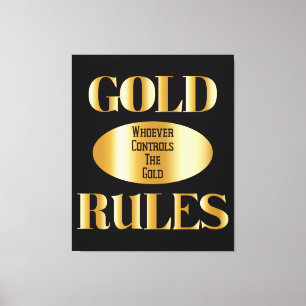 Guld Regler Golden Rule Wall Art Canvastryck